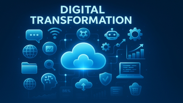 デジタルトランスフォーメーションをイメージした図
